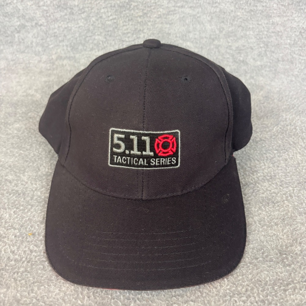 5.11 Tactical Hat Mens OSFM Black Fire Dept Logo Adjustable Strap Baseball Cap